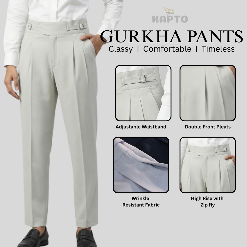 Grey Gurkha Pants