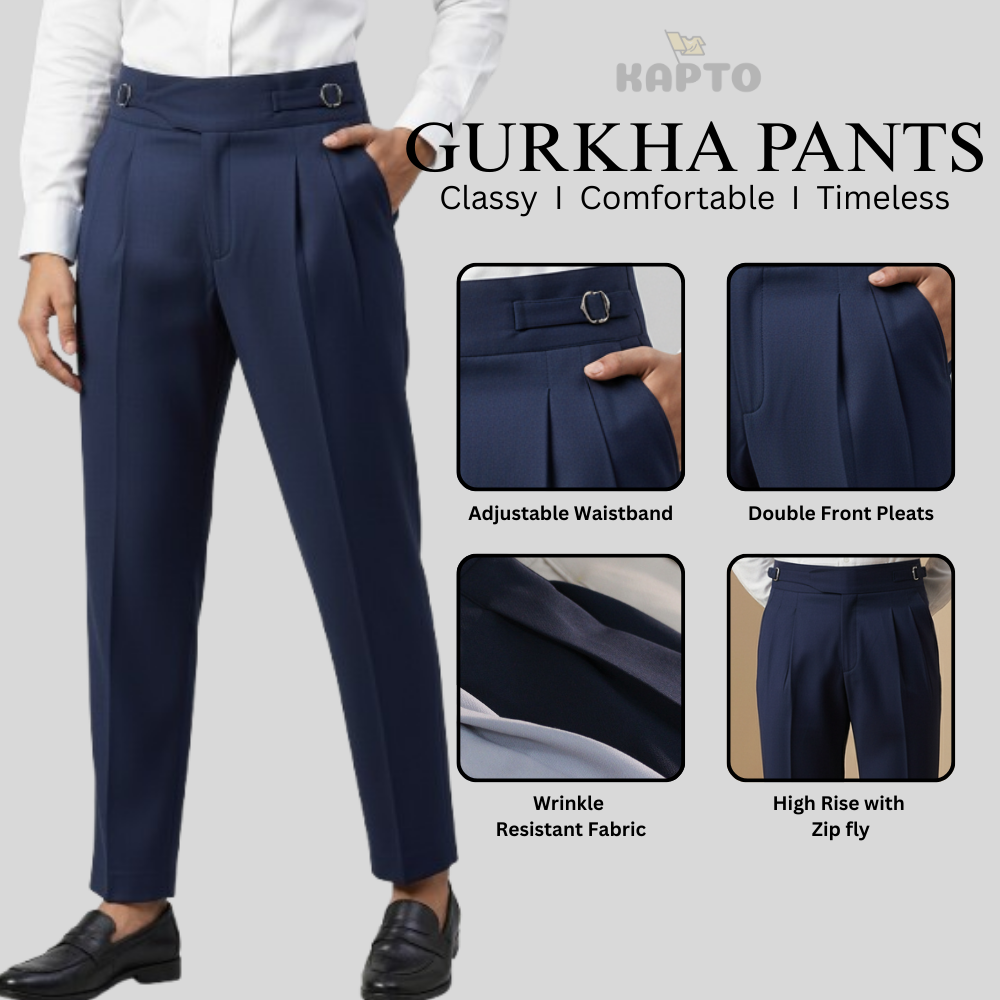 Navy Gurkha Pants Secondary image
