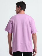 Mens Solid Oversized T-shirt- Lavender