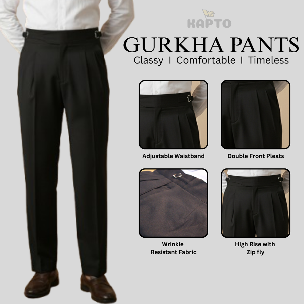 Black Gurkha Pants